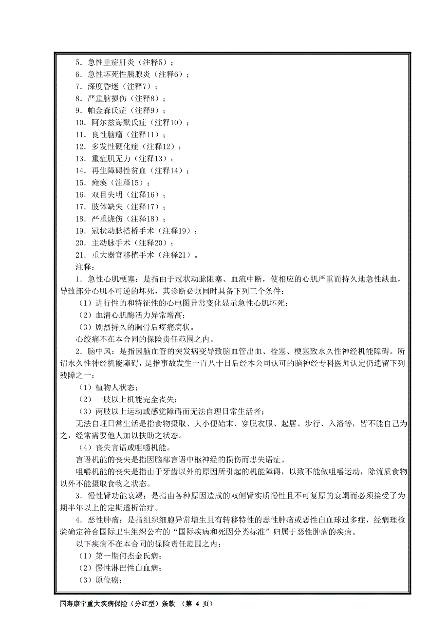 W721国寿康宁重大疾病保险(分红型)S72条款_第4页