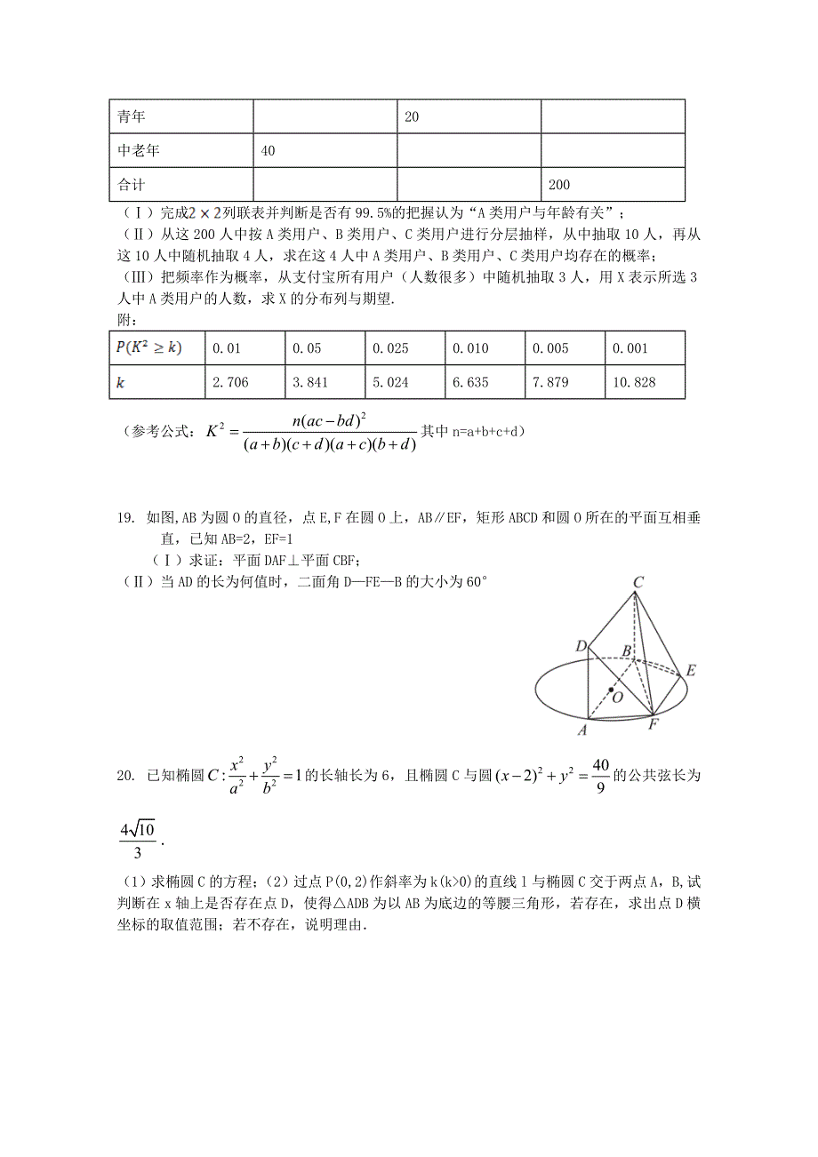 河南省正阳县第二高级中学高三数学下学期周练七理20100375_第4页