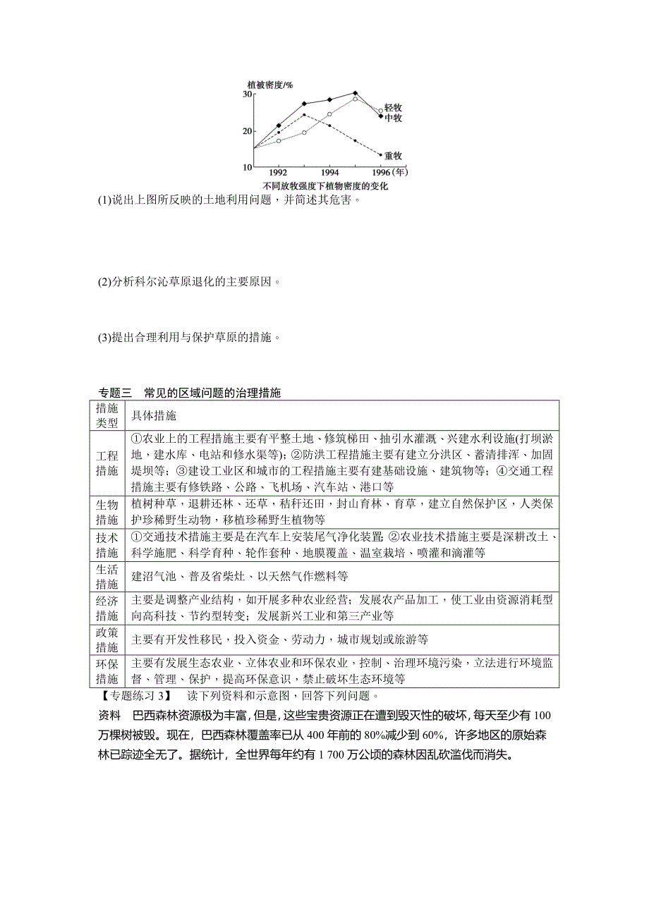 2022年人教版高中地理必修三第2章《区域生态环境建设》word章末总结学案_第3页