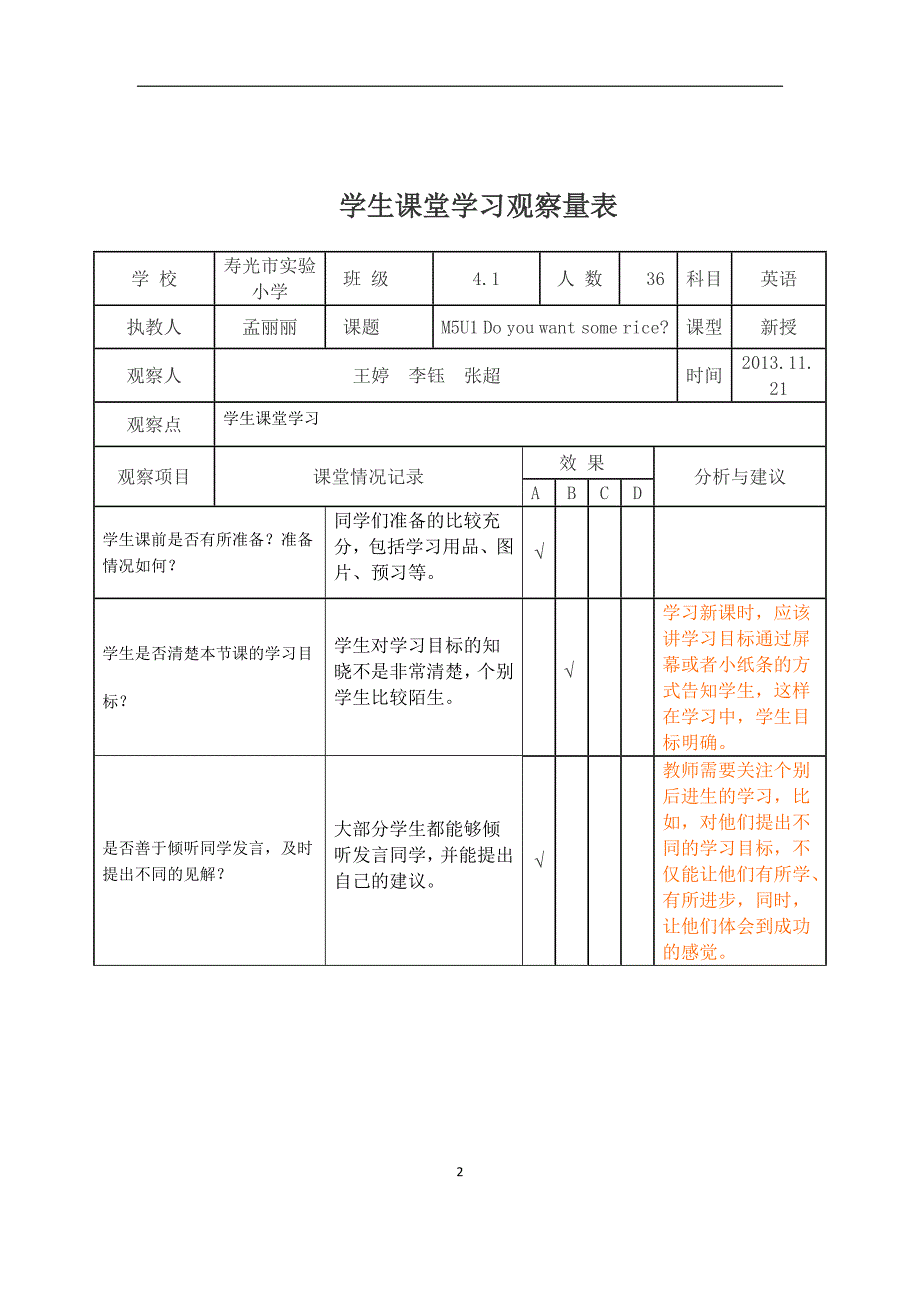 学生课堂表现观察量表_第2页