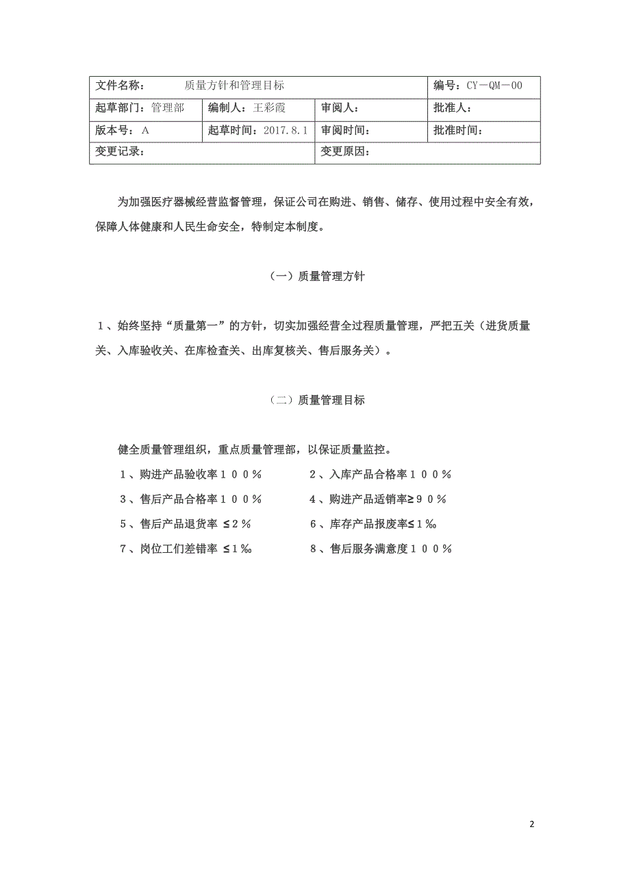 医疗器械经营质量管理制度完整版_第2页