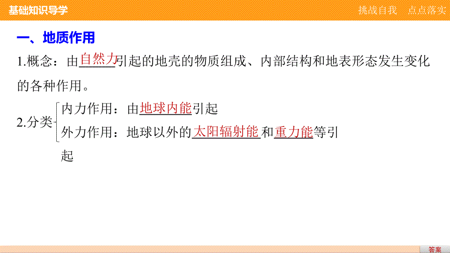 高中地理 第二章 第三节 课时1 地质作用和造成地表形态变化的内力作用课件 中图版必修1_第4页