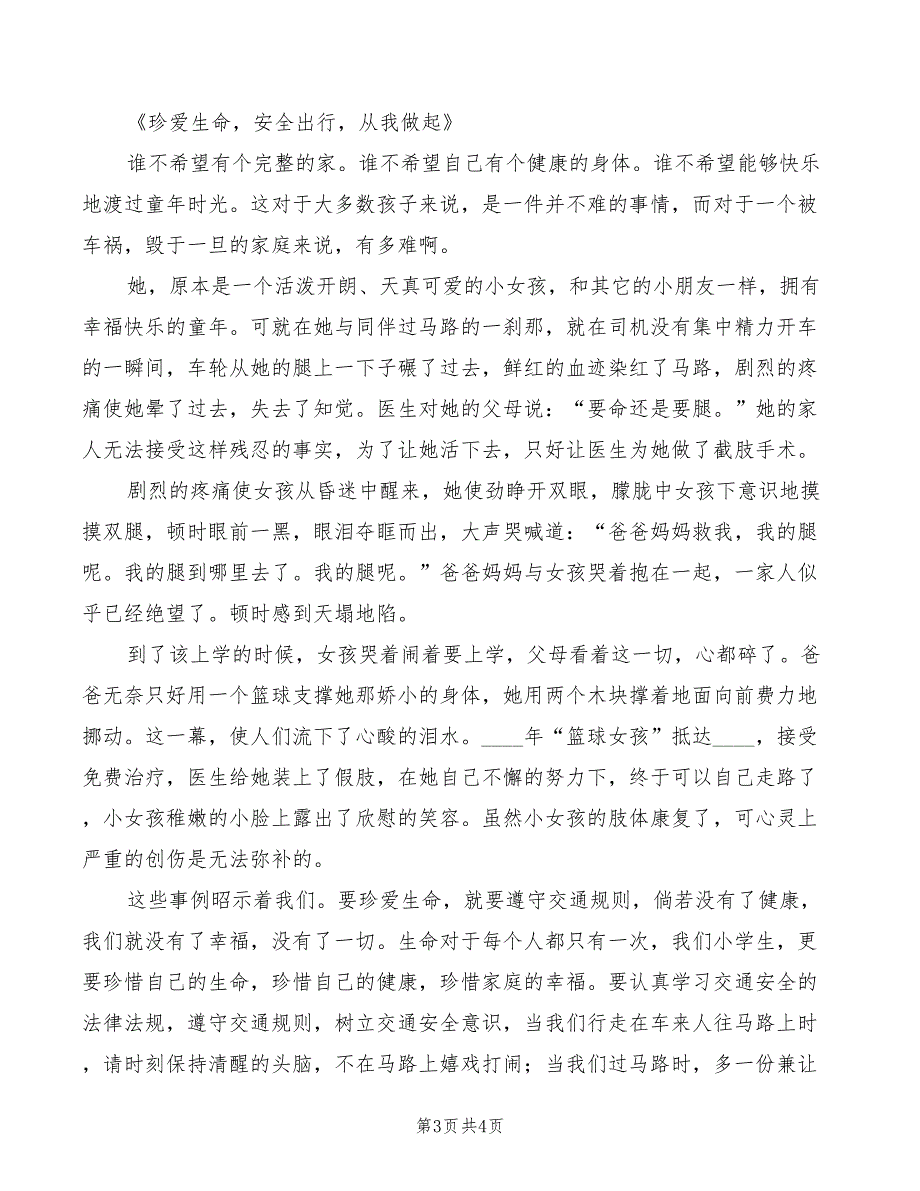 2022年交通安全责任演讲稿精编_第3页