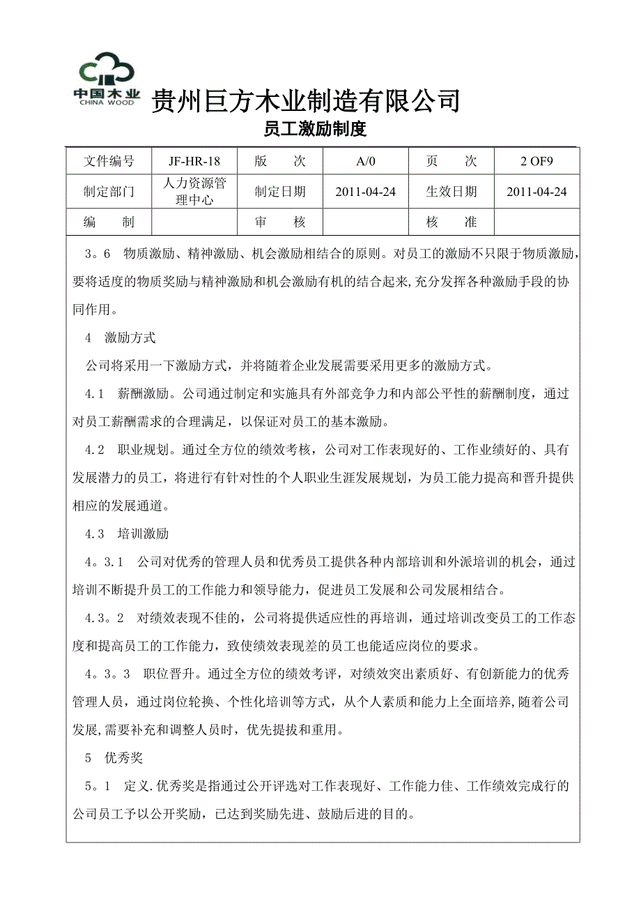 巨方木业员工激励制度_第2页