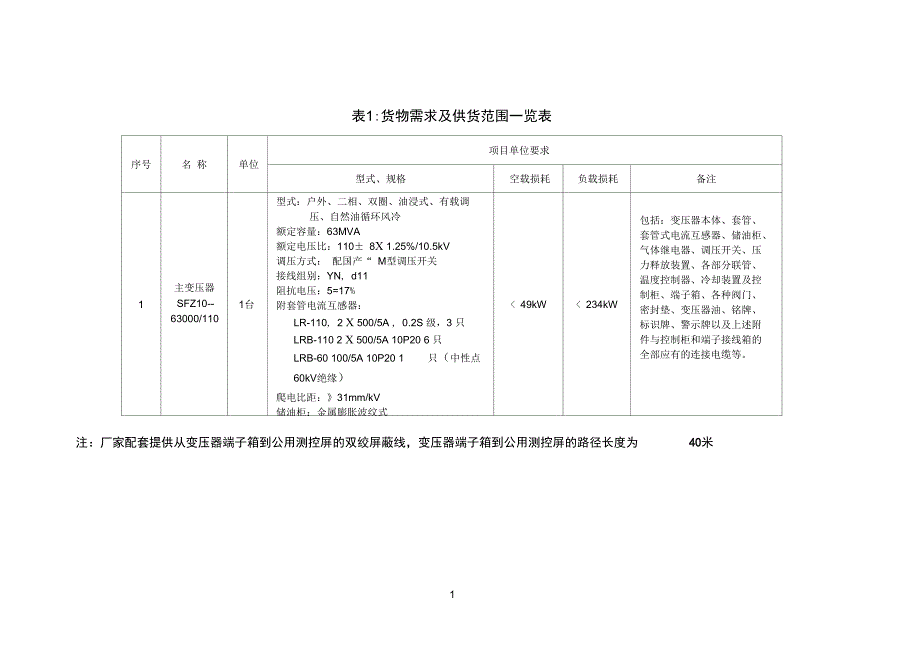 110kV变压器三相双绕组技术范本专用部分解析_第3页