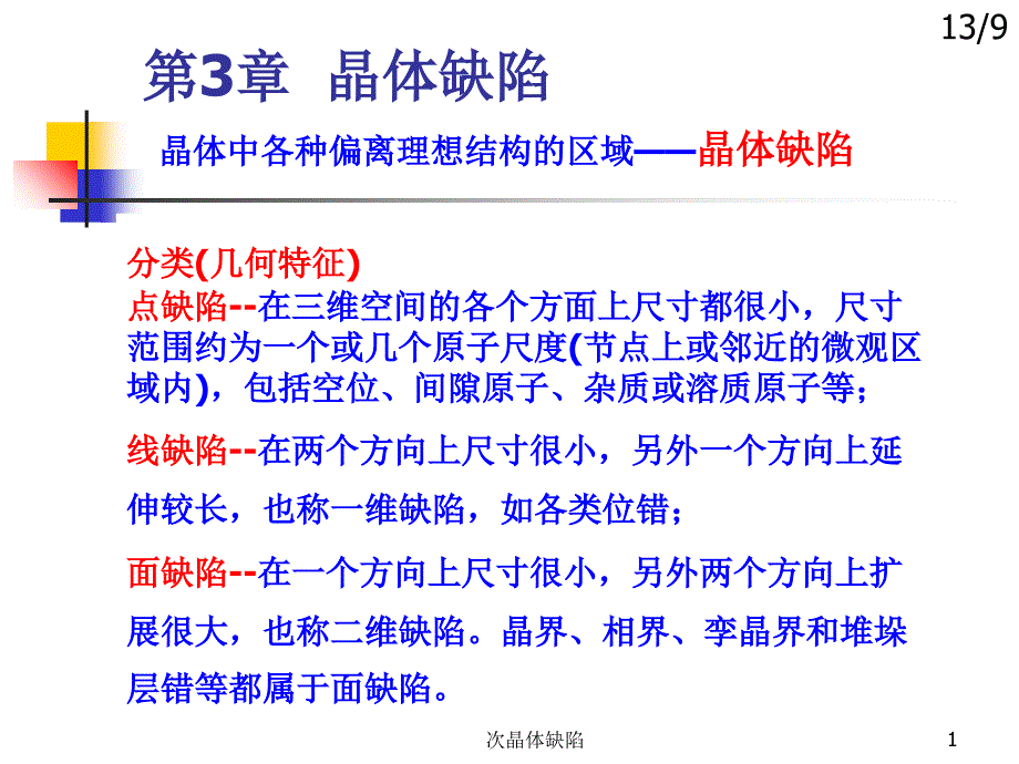 次晶体缺陷课件_第1页