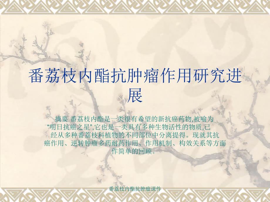 番荔枝内酯抗肿瘤课件_第1页