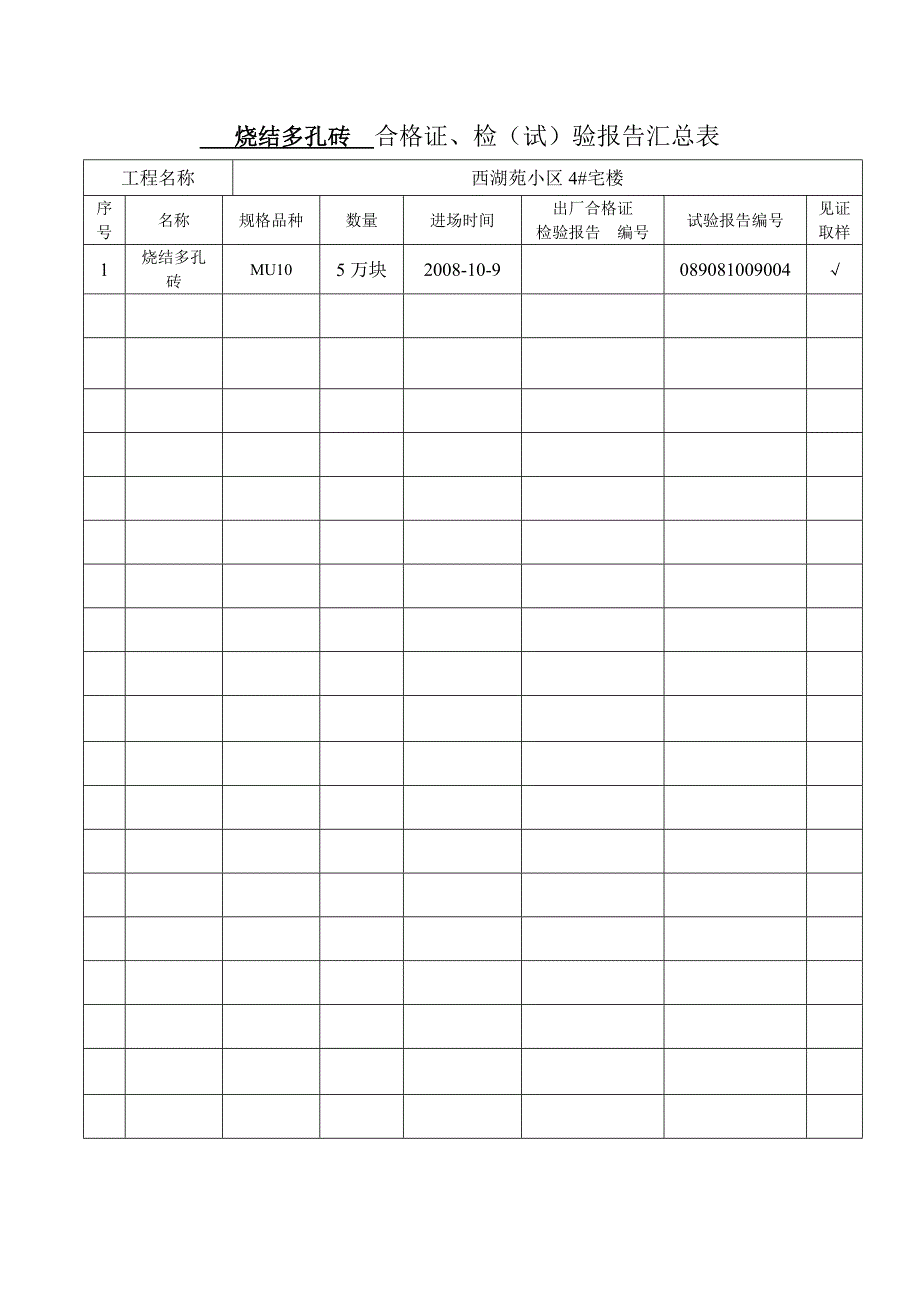 烧结普通砖合格证汇总表.doc_第2页