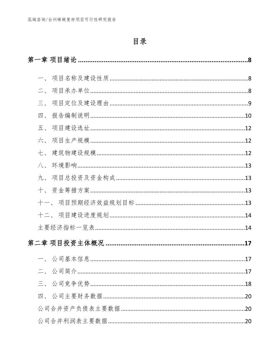 台州碳碳复材项目可行性研究报告【范文模板】_第2页