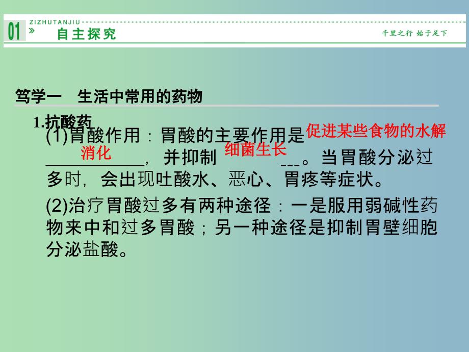 高中化学 2.4造福人类健康的化学药物课件 苏教版选修1.ppt_第4页