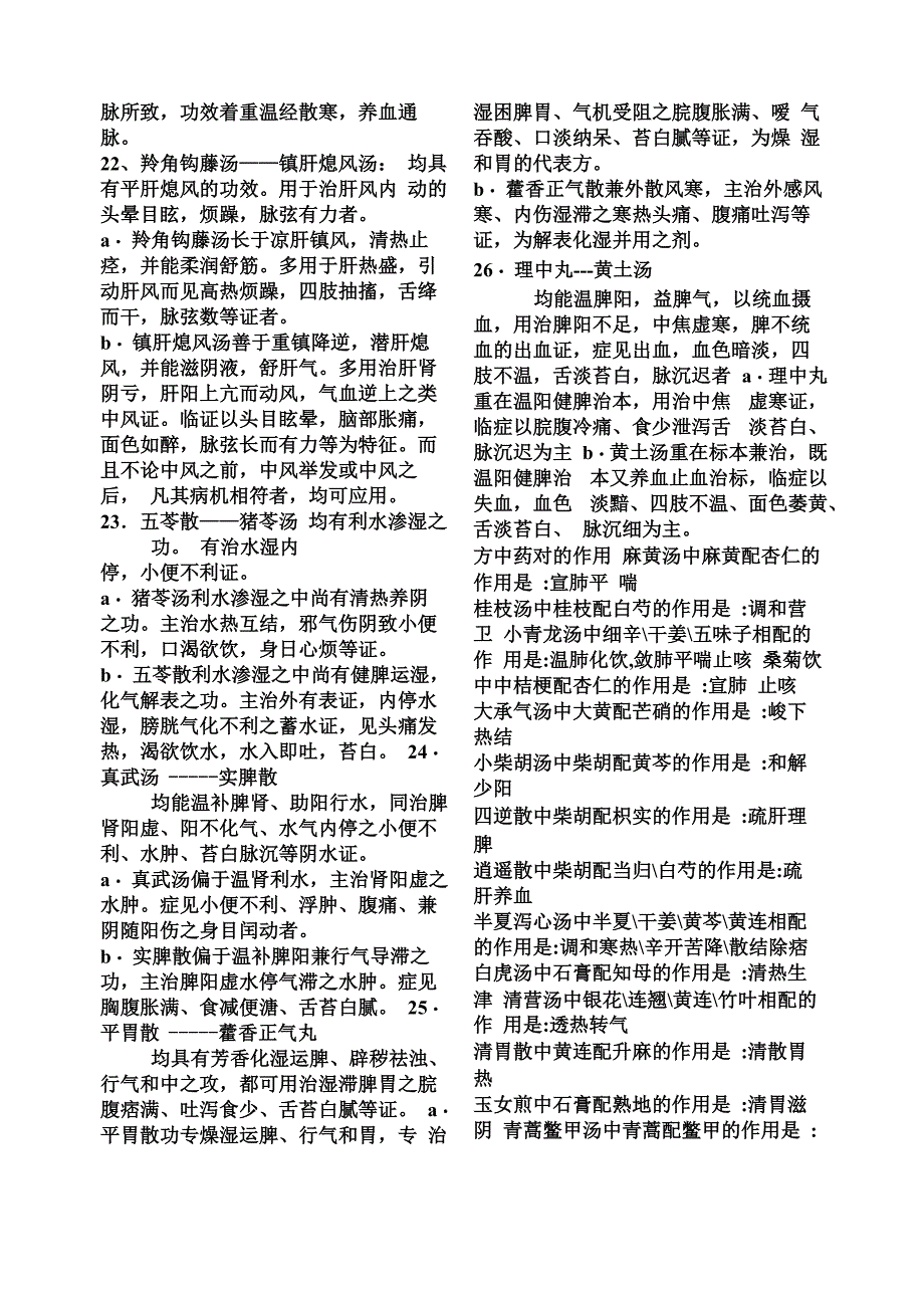 各类中药方剂功效对比_第5页