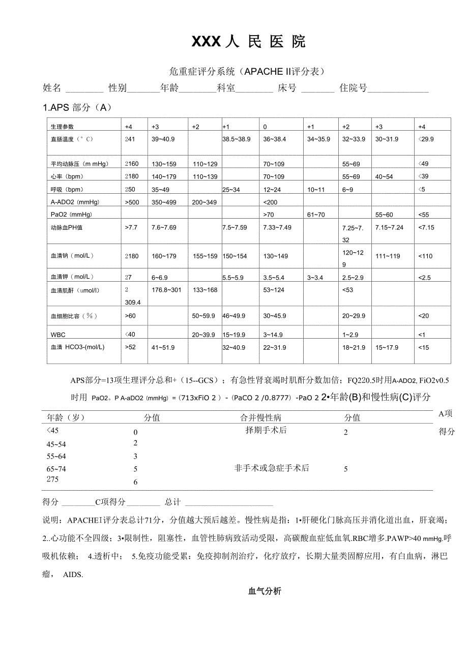 常用ICU评分及注意事项_第5页