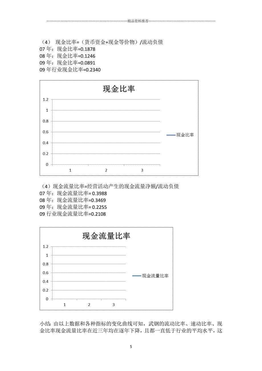 武钢财务报表分析精编版_第5页