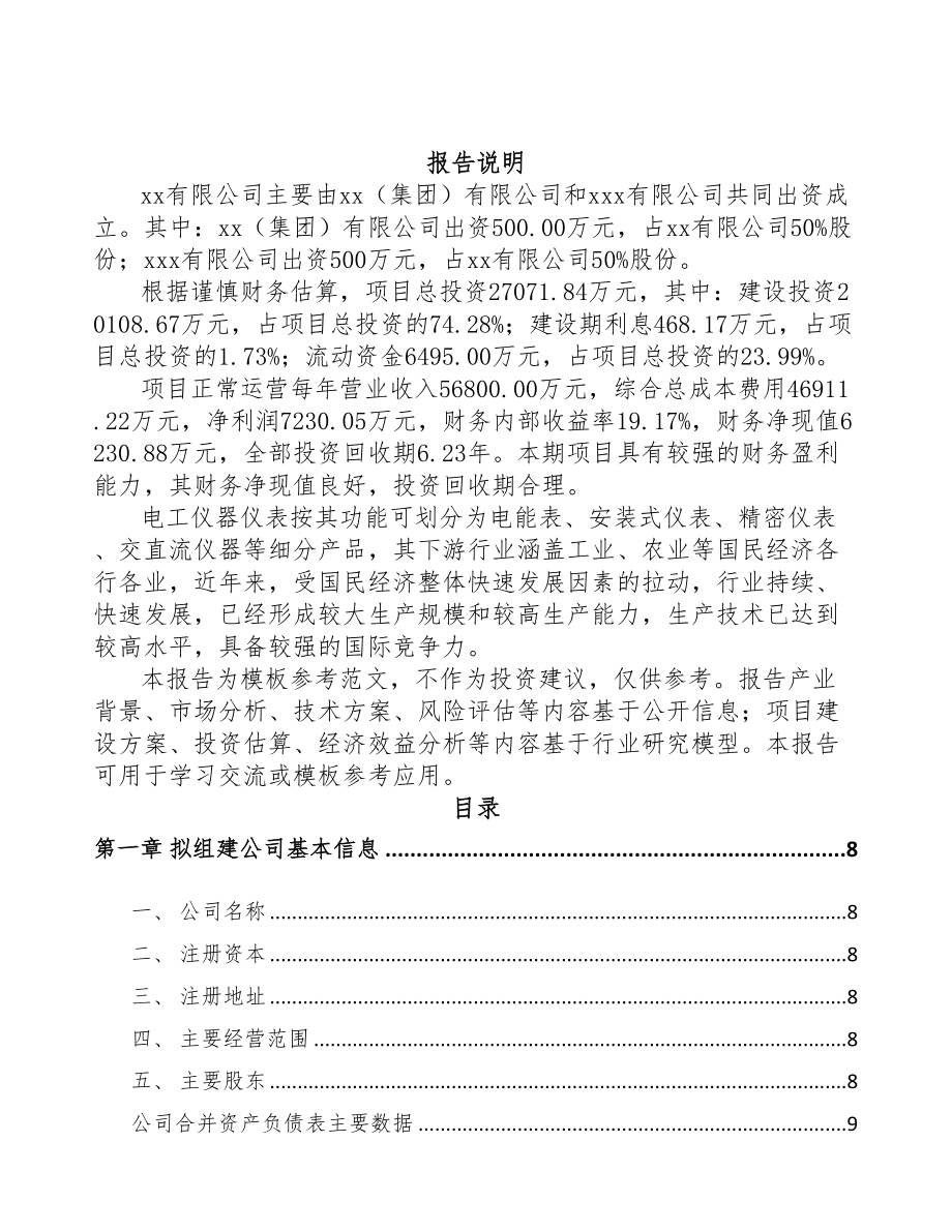 广东关于成立智能电表公司可行性研究报告(DOC 88页)_第2页