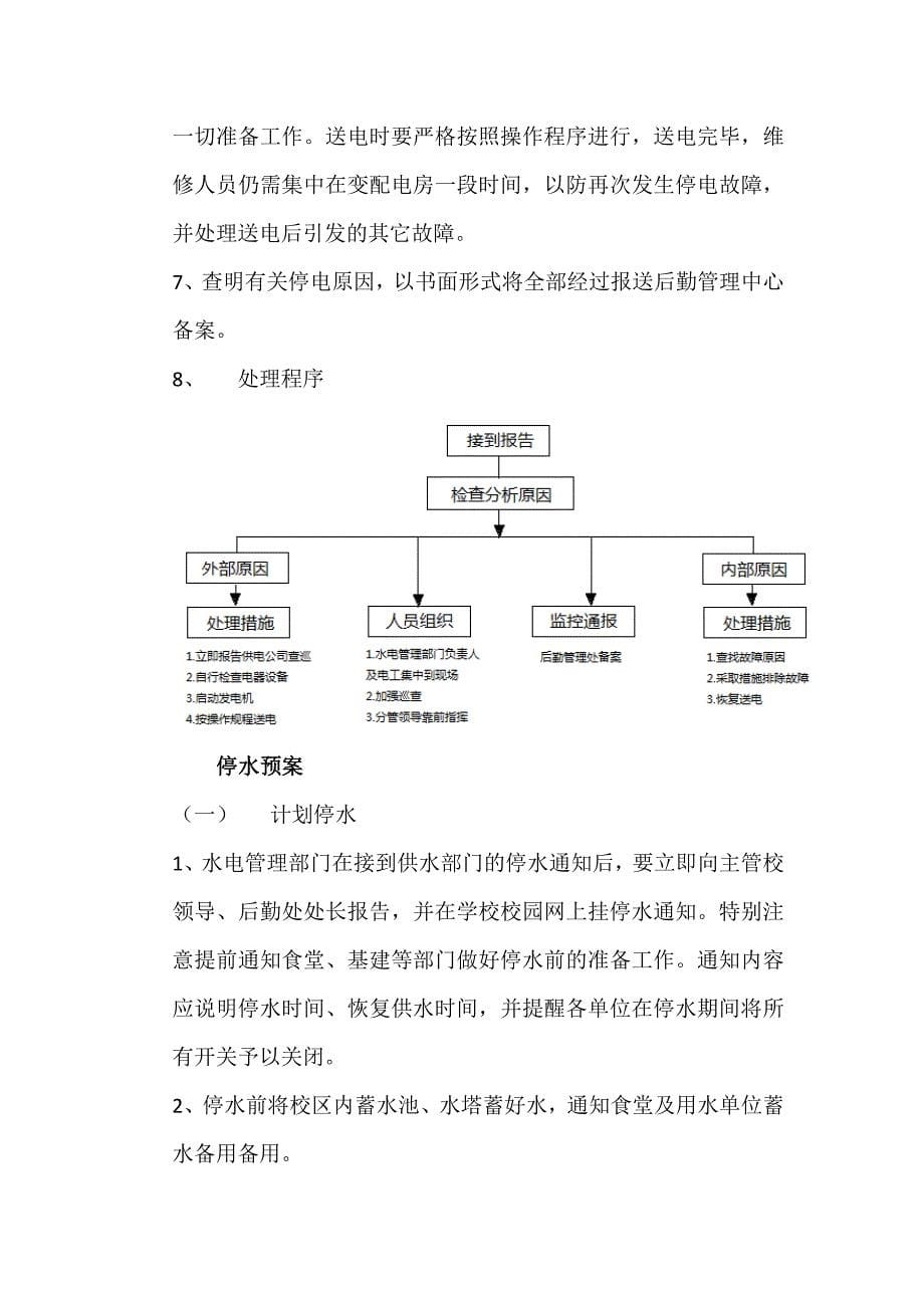 后勤处水电保障突发事件应急处理预案_第5页