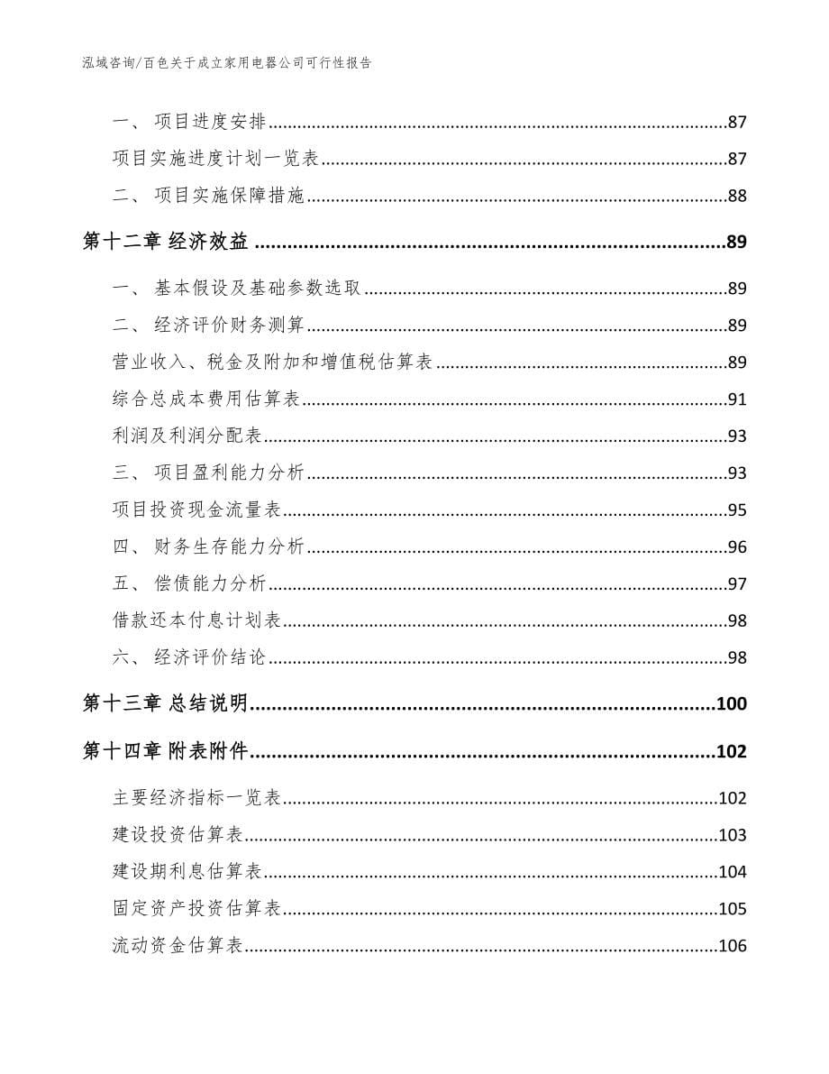 百色关于成立家用电器公司可行性报告（模板范本）_第5页