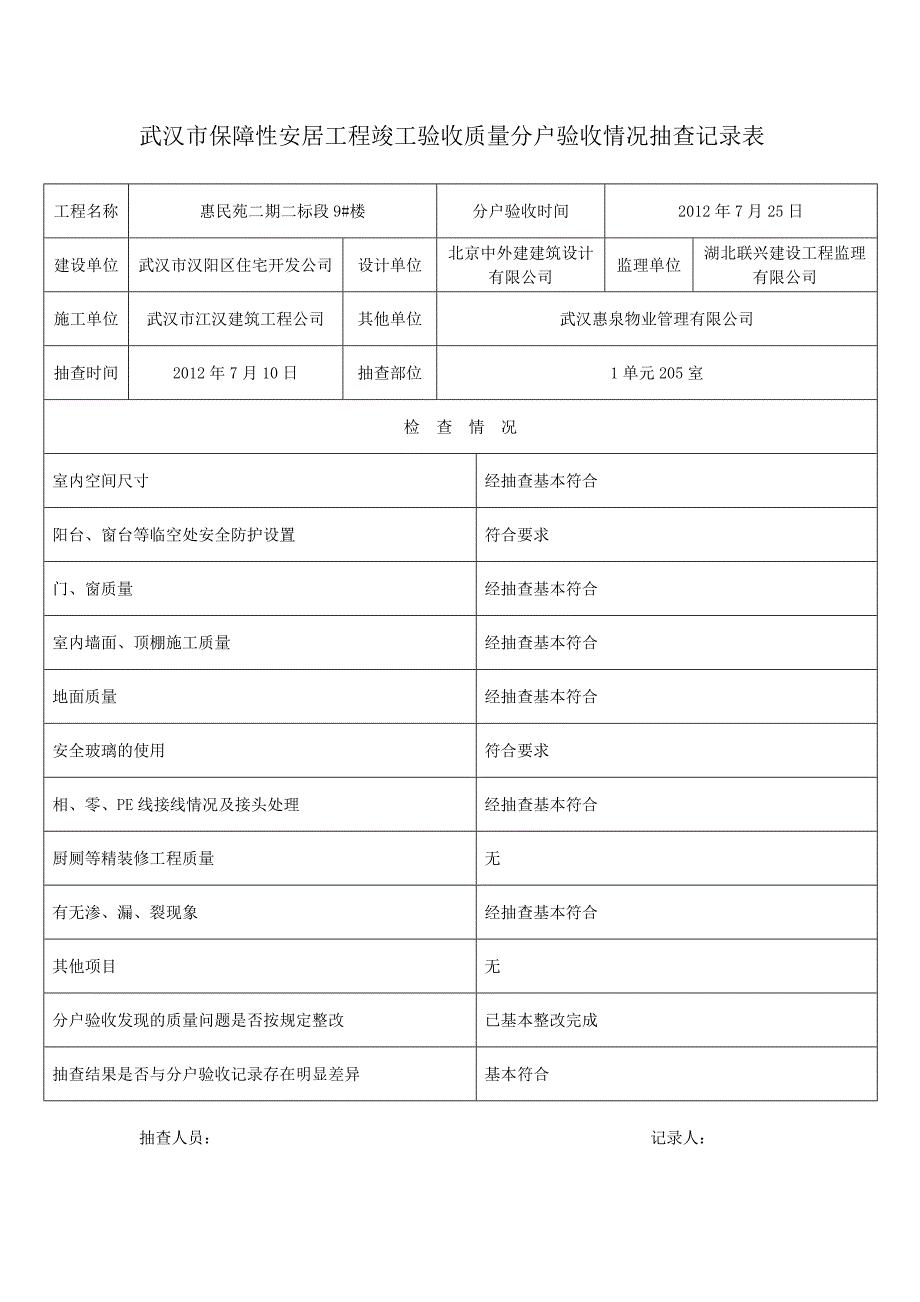 分户验收抽查记录表[1]_第2页