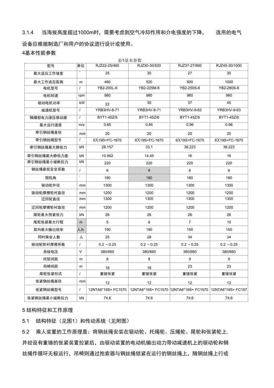 固定抱索器架空乘人装置使用说明书_第5页