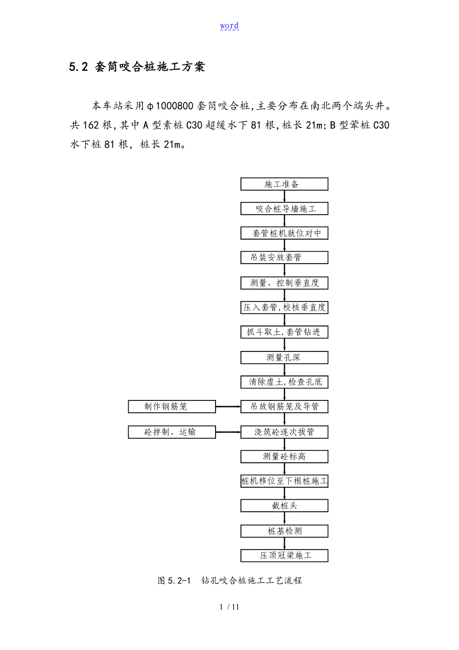 钻孔咬合桩施工方案设计_第1页