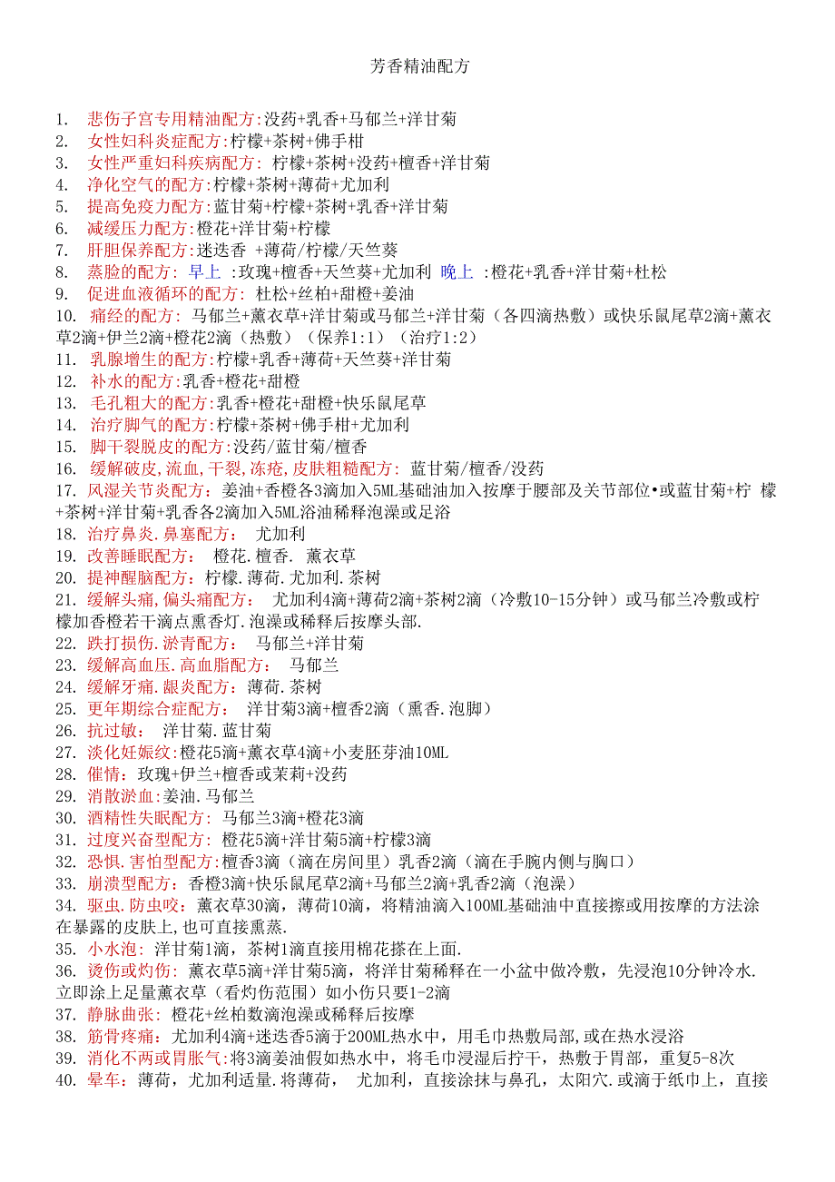 多种芳香精油配方_第1页