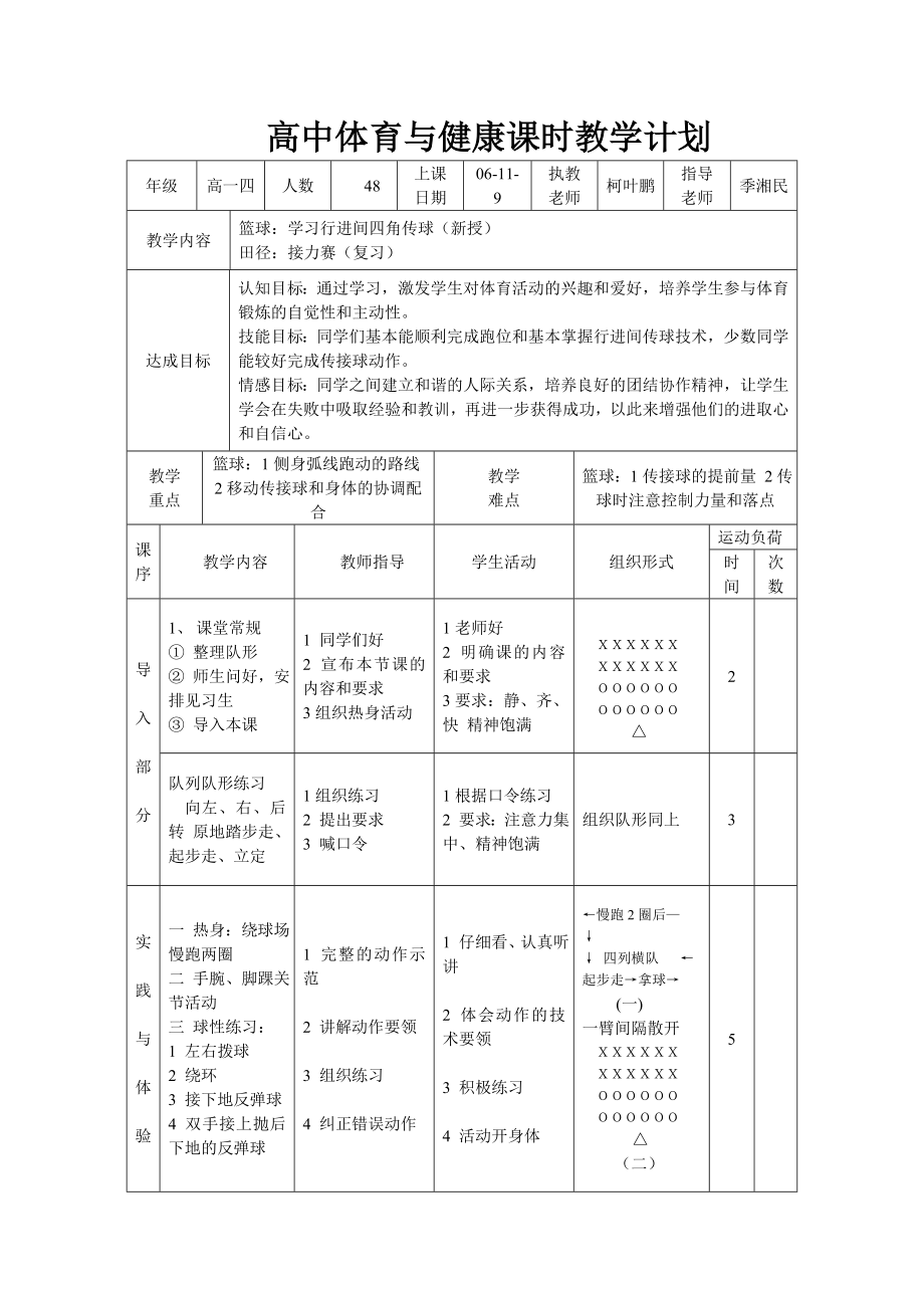 高中体育教案全集[1]_第2页