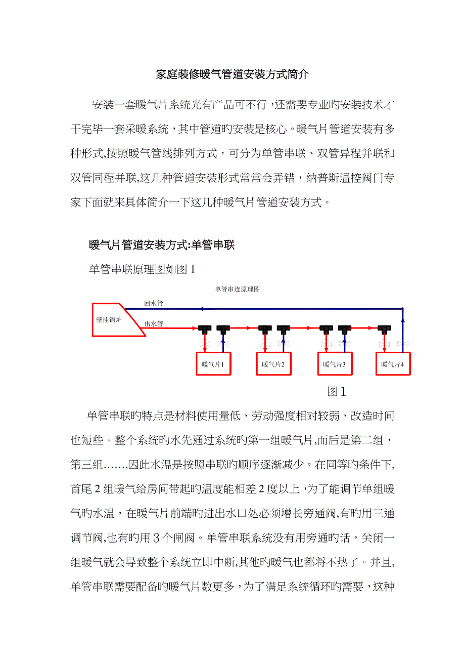 暖气管道阀门安装方式_第1页