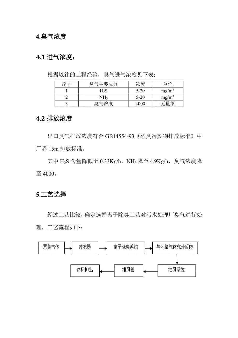 污水厂离子除臭技术方案教材_第5页