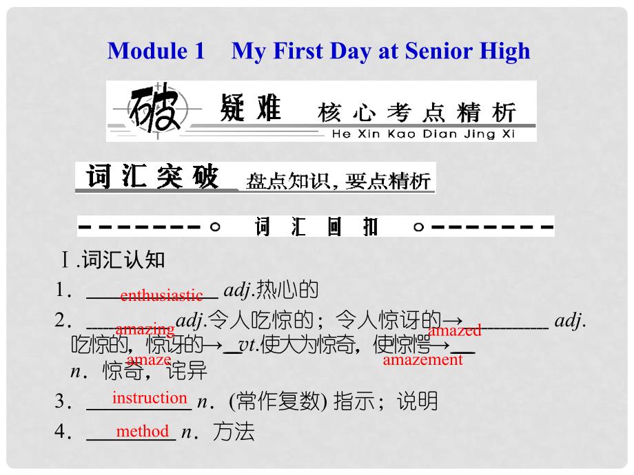 高考英语总复习 Book 1 板块一 Modules 1－3课件 外研版_第3页