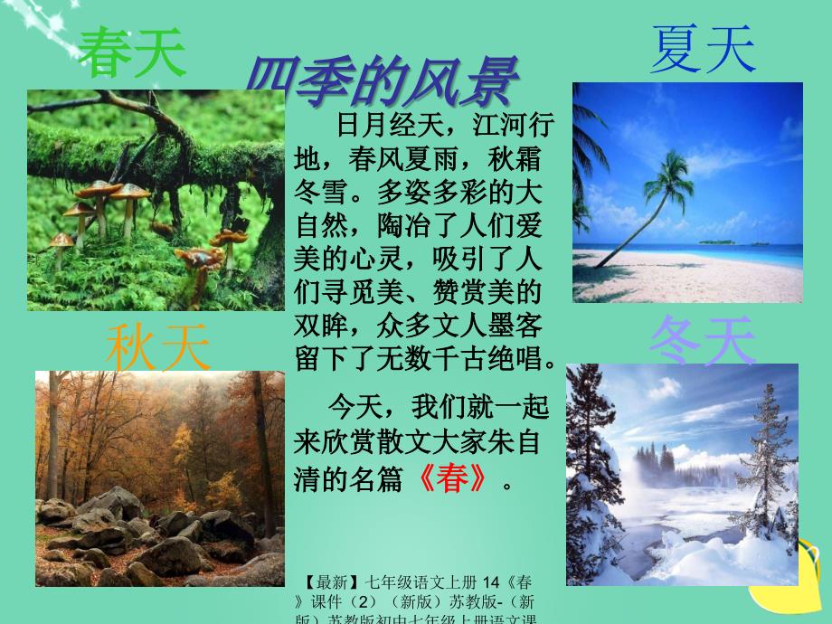 最新七年级语文上册14课件2新版苏教版新版苏教版初中七年级上册语文课件_第1页