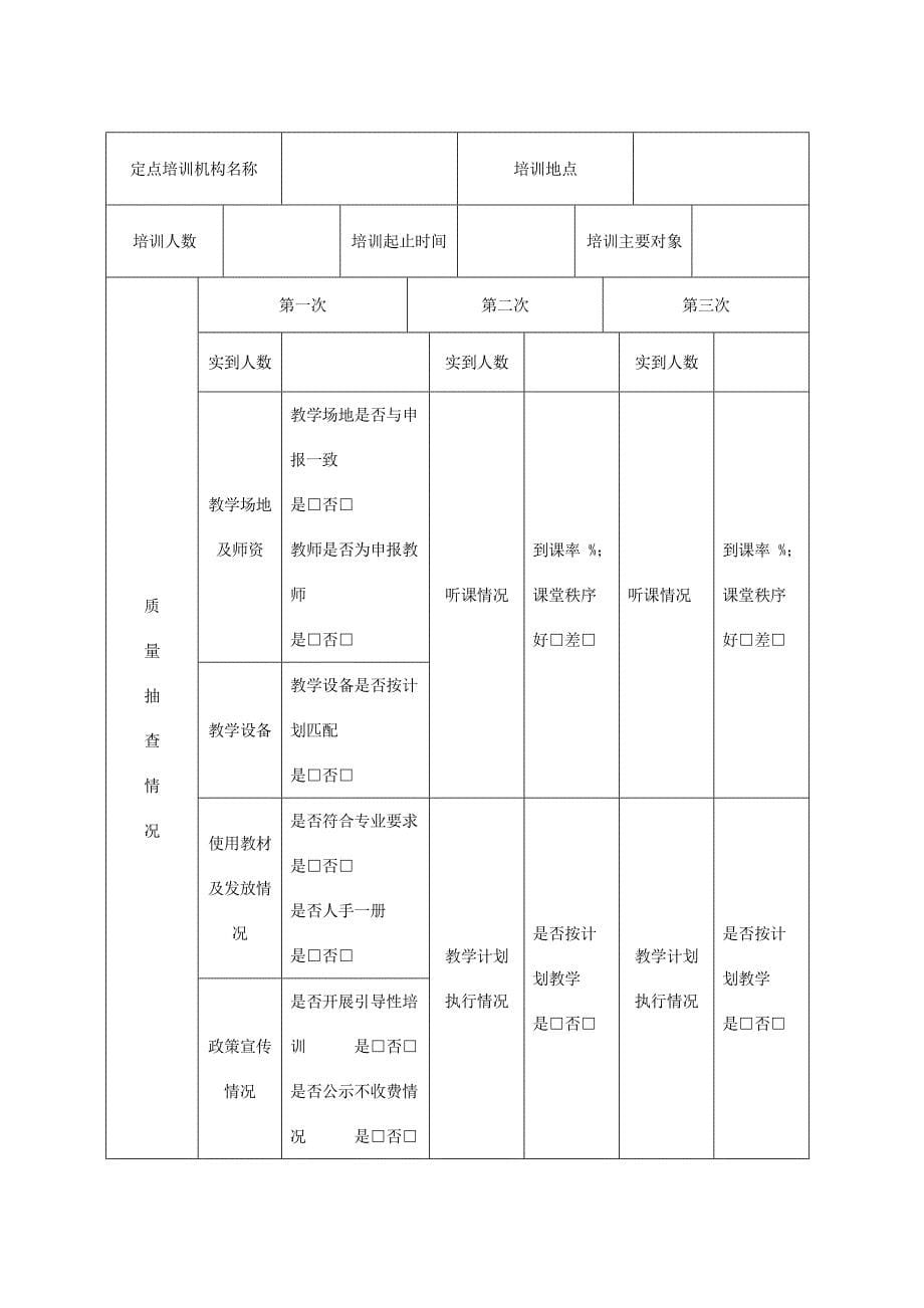 重庆市微型企业创业培训开班申请表_第5页