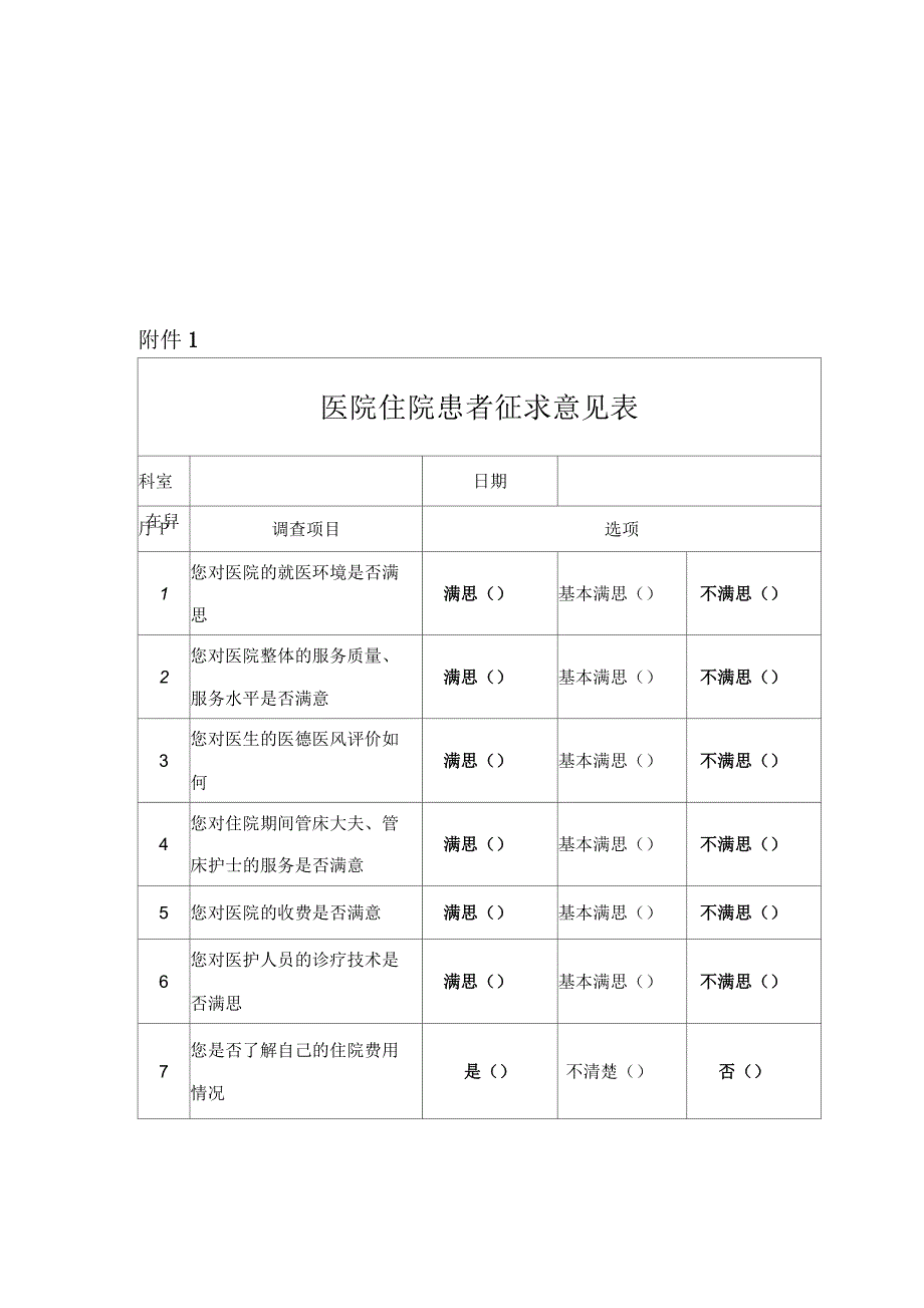 医院满意度调查方案_第3页