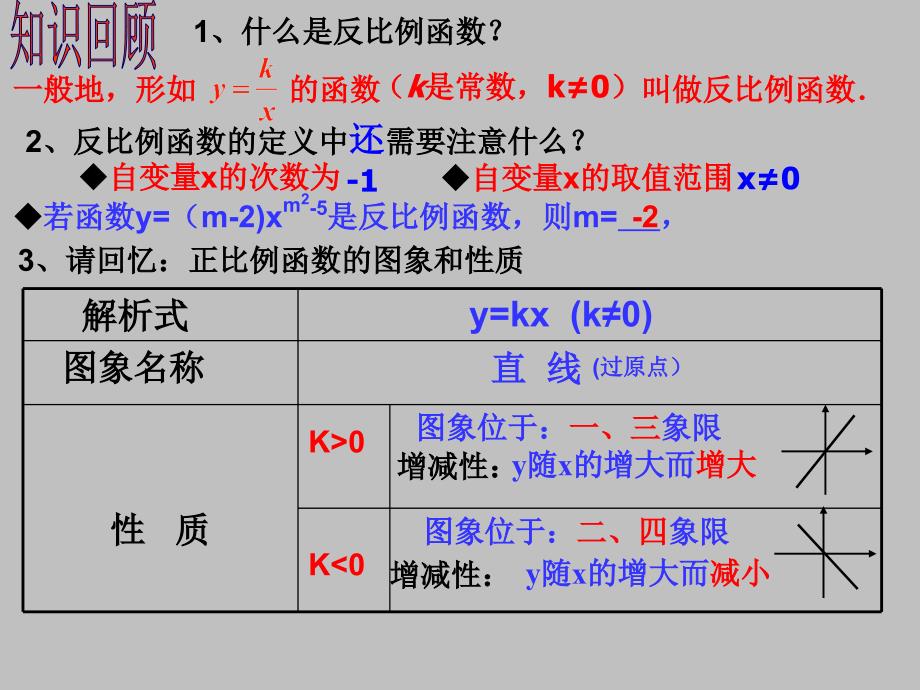 反比例函数图像性质第一课时讲课件_第4页