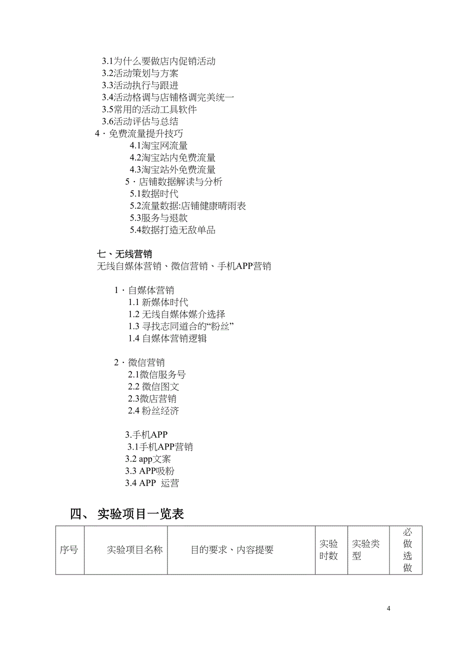 电子商务创业培训教学大纲(DOC 13页)_第4页