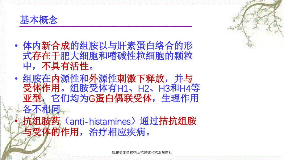 组胺受体拮抗剂及抗过敏和抗溃疡药杜课件_第3页