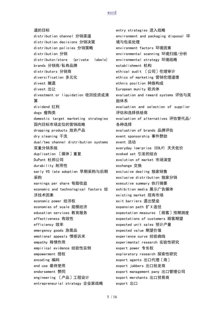 市场营销专业英语单词完整_第5页