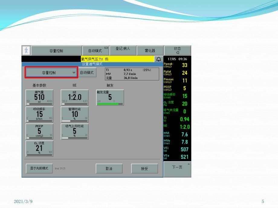 呼吸机临床模式参数调整培训PPT课件_第5页