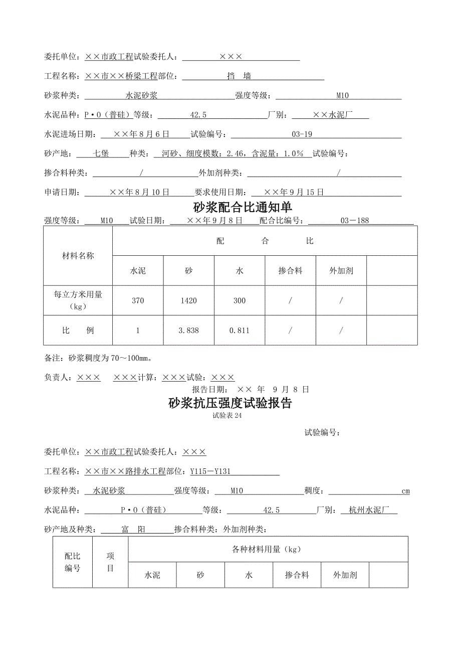 混凝土试块强度统计、评定记录(抗压)_第5页