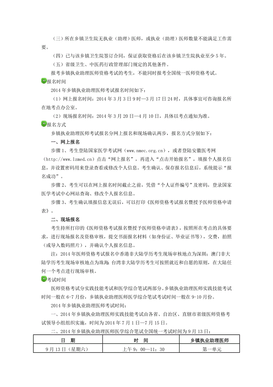 2020年精品收藏乡镇执业助理医师报考指南_第2页