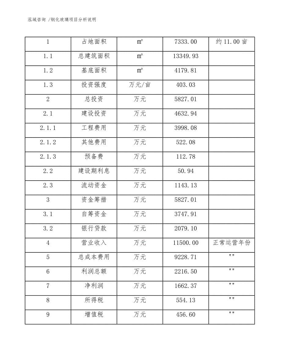 钢化玻璃项目分析说明（模板）_第5页