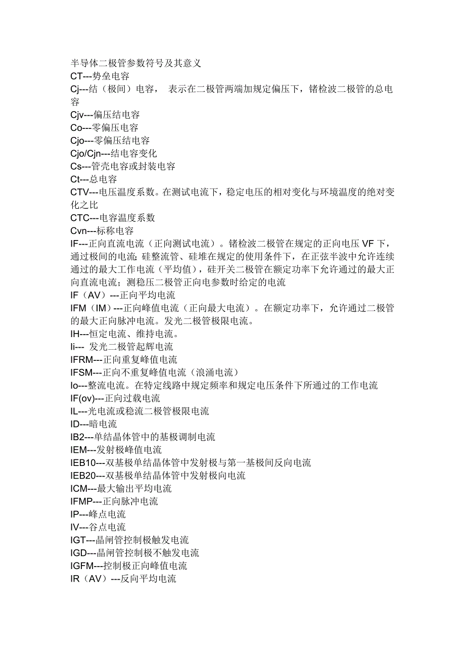 半导体二极管参数符号及其意义.doc_第1页