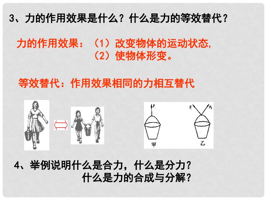 高中物理 3.3 力的等效与替代课件 粤教版必修1_第3页