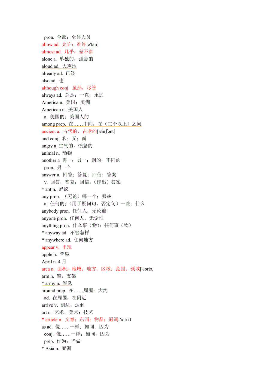 初中英语五级词汇表(同名14964)_第2页