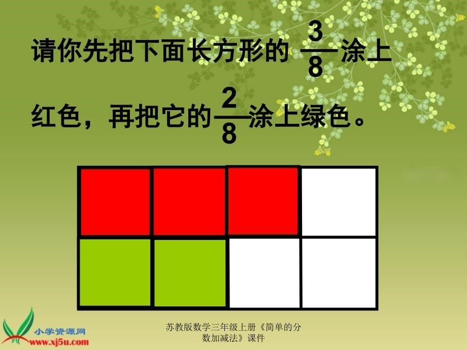 苏教版数学三年级上册简单的分数加减法课件经典实用_第5页