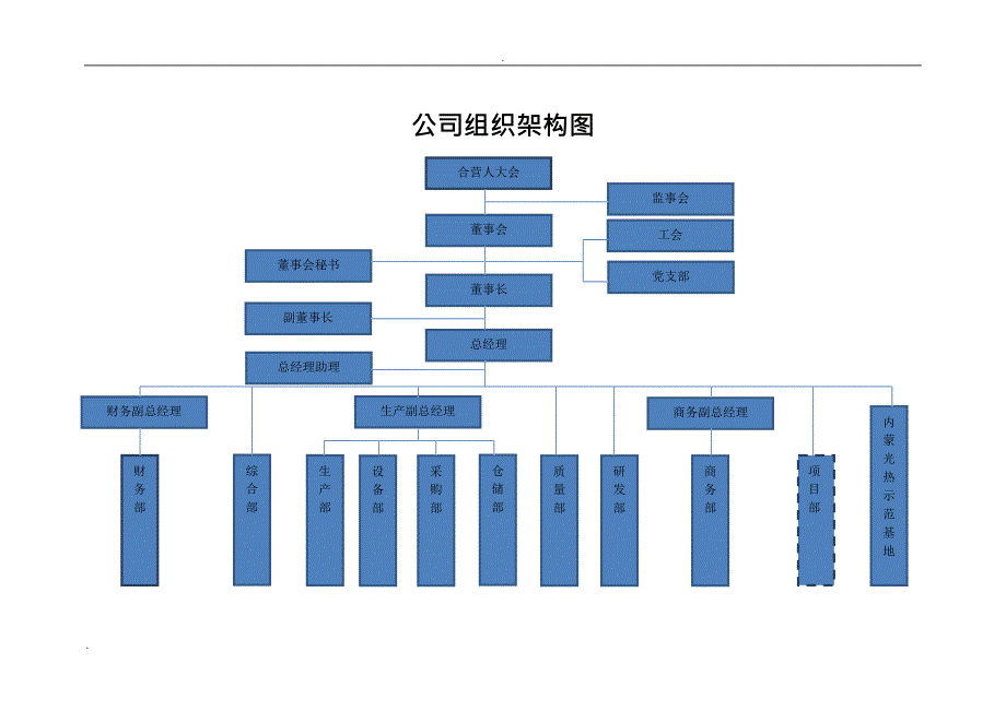 公司及各部门组织架构图(最新整理)_第1页