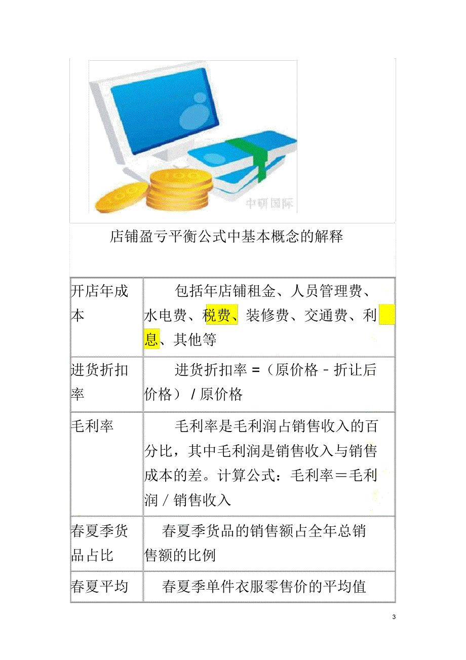 开服装店盈利计算公式_第3页