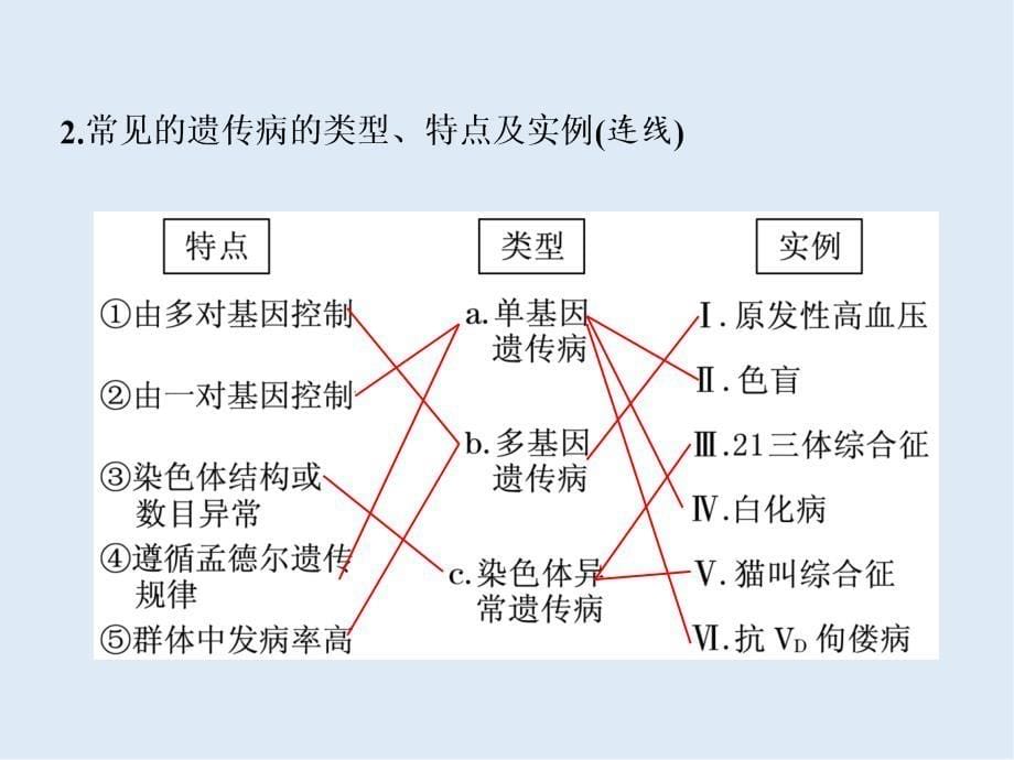 高中新创新一轮复习生物通用版课件：必修2 第一单元 第4讲 人类遗传病和基因定位_第5页