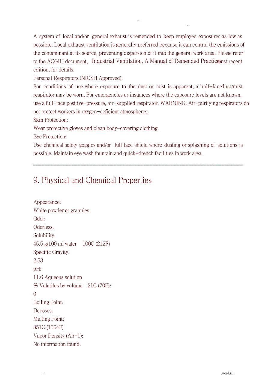 纯碱MSDS_行业资料-化学工业_第4页