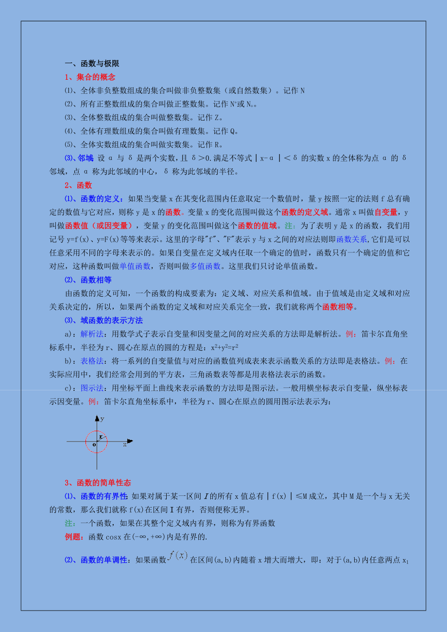 (精选)高等数学基本知识点大全大一复习-考研必备.doc_第2页