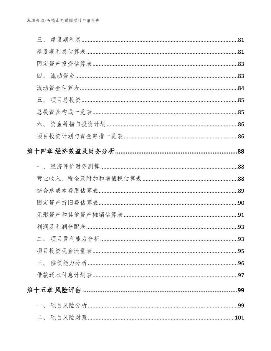 石嘴山电磁阀项目申请报告（参考范文）_第5页