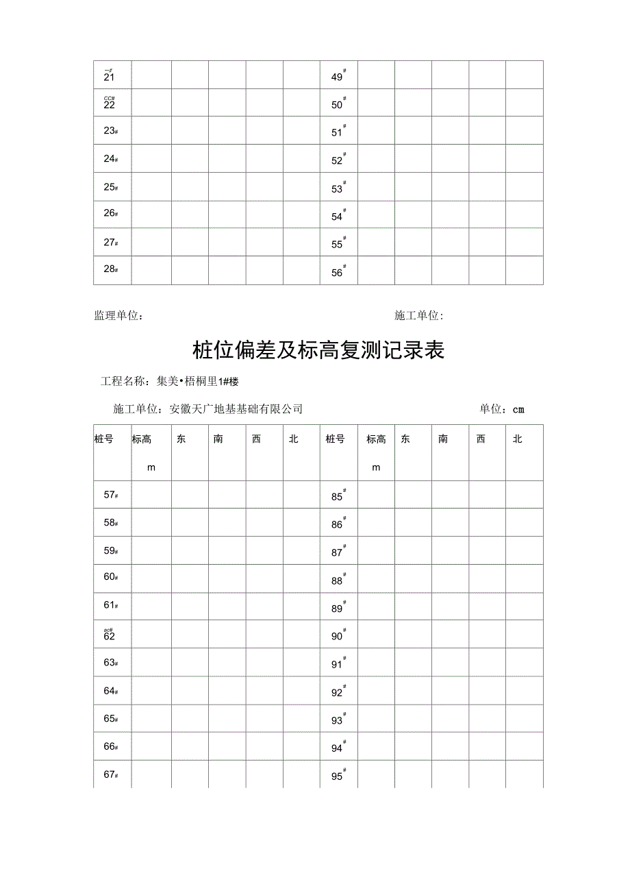 CFG桩位偏差及标高复测记录表_第3页